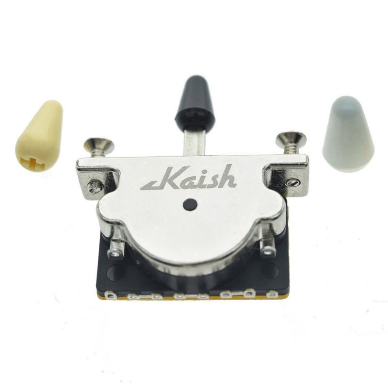 KAISH Heavy Duty 3 Way Guitar Pickup Lever Switch Pickup Selector Switch for Strat Tele with 3 Plastic Tips - Image 1